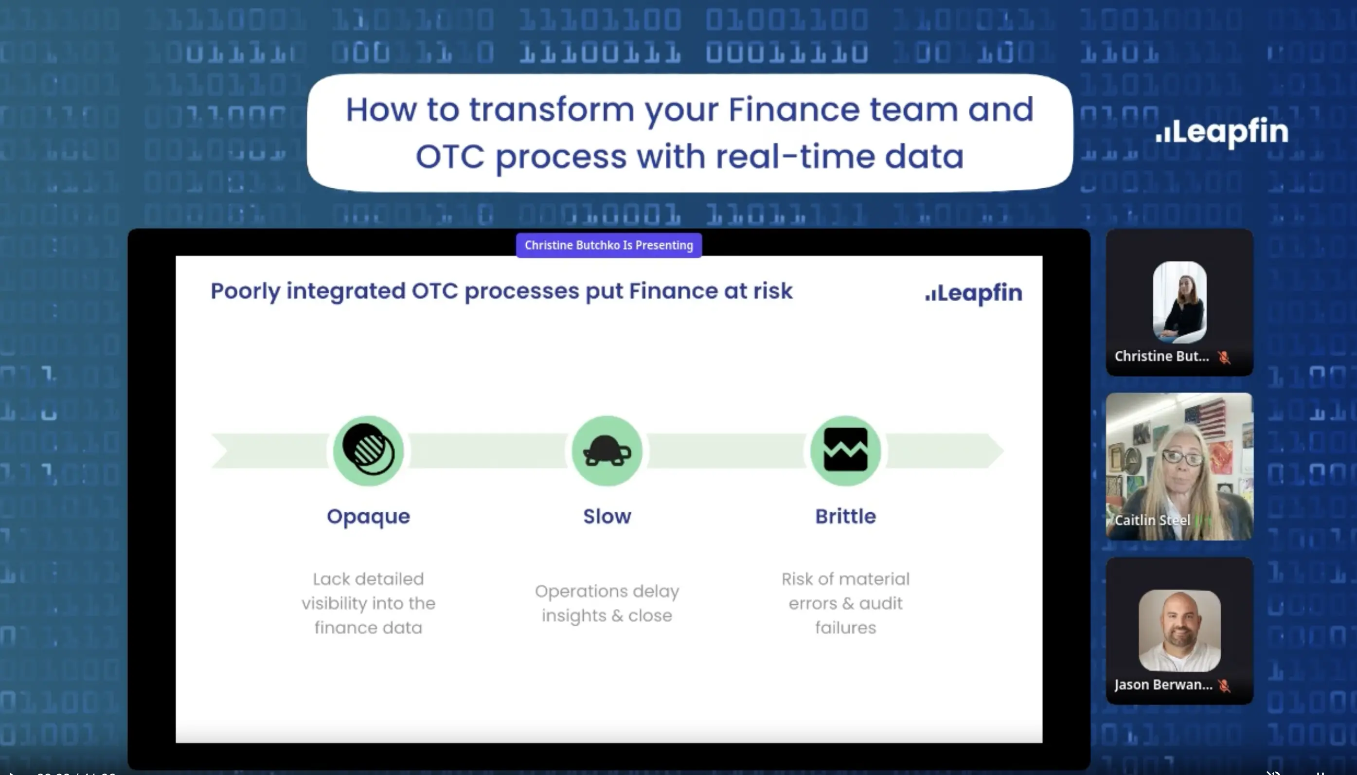 Blog post summary: Transforming your Finance team and OTC process with real-time data